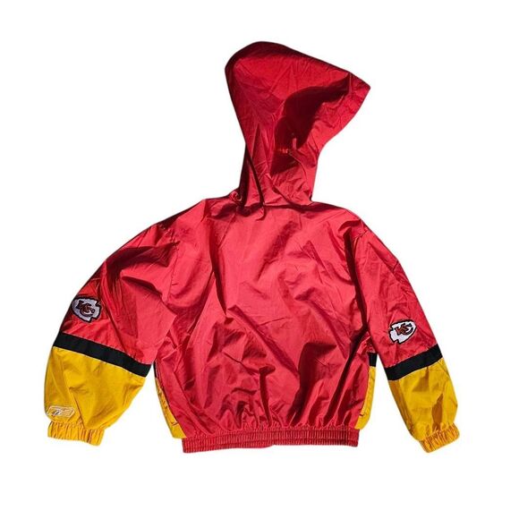 NFL Kanasas Chiefs Reebok Lined Hooded Full Zip Jacket 4T EUC Vintage - Picture 4 of 10